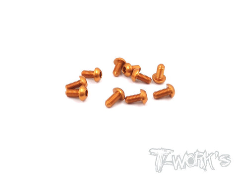 ASS-308BO 7075-T6 Hex. Socket Button Head Screw(Orange)  3x8mm 10pcs.