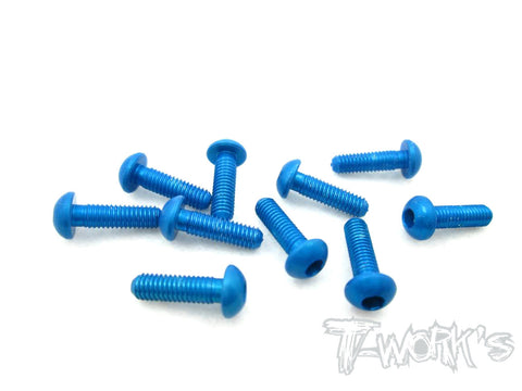 ASS-310BB 7075-T6 Hex. Socket Button Head Screw(Blue)  3x10mm 10pcs.