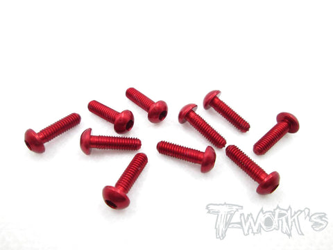 ASS-310BR 7075-T6 Hex. Socket Button Head Screw(Red)  3x10mm 10pcs.