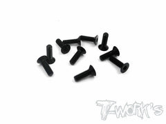 ASS-310CBK 7075-T6 Hex. Countersink Screw (Black) 3mm x 10mm 10pcs.