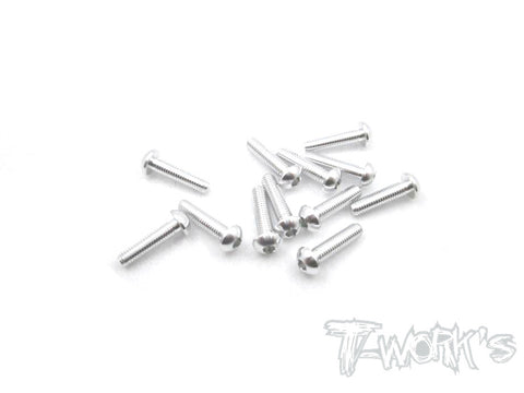 ASS-312BS 7075-T6 Hex. Socket Button Head Screw(Silver)  3x12mm 12pcs.