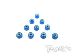 ASS-3LN Aluminium Lock Nuts 3mm 10pcs.