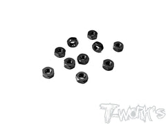 ASS-3N Aluminium Nuts 3mm ( Black/Blue ) 10pcs.