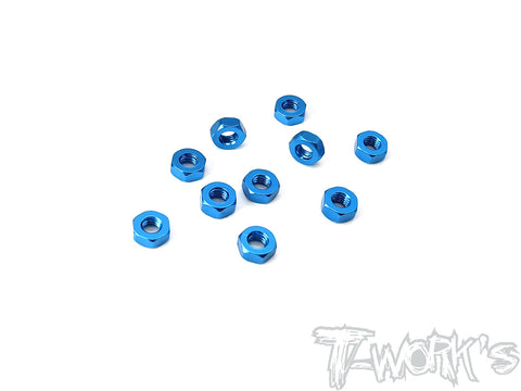 ASS-3N Aluminium Nuts 3mm ( Black/Blue ) 10pcs.