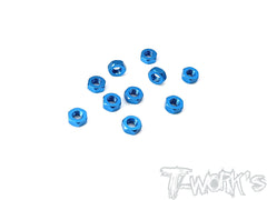 ASS-3N Aluminium Nuts 3mm ( Black/Blue ) 10pcs.