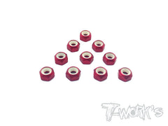 ASS-3SLN Aluminium Short Lock Nuts 3mm 10pcs.