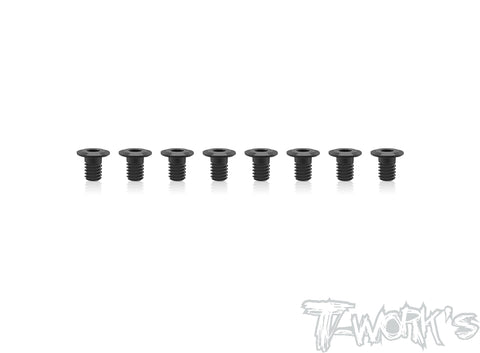 ASS-4LPBK   7075-T6 Hex. Socket Head Low Profile Half Thread Screws ( Black ) 8pcs.