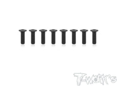 ASS-4LPBK   7075-T6 Hex. Socket Head Low Profile Half Thread Screws ( Black ) 8pcs.