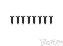 ASS-4LPBK   7075-T6 Hex. Socket Head Low Profile Half Thread Screws ( Black ) 8pcs.