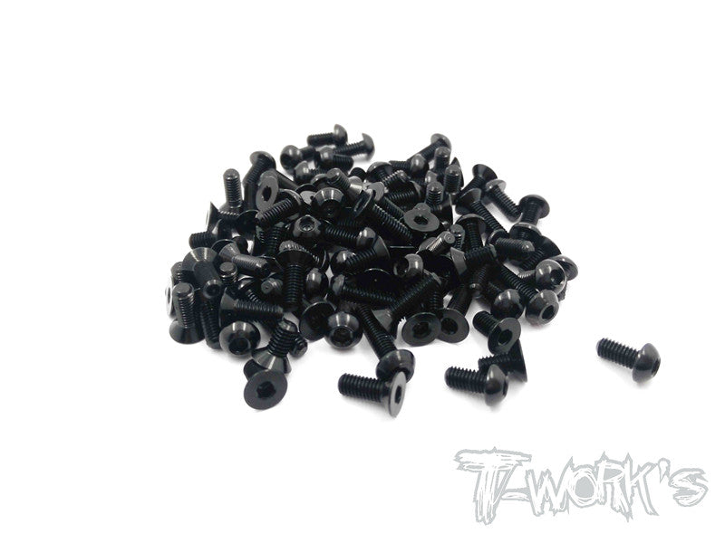 ASS-MTC1 7075-T6 Black Screw set 106pcs.(For Mugen MTC1)