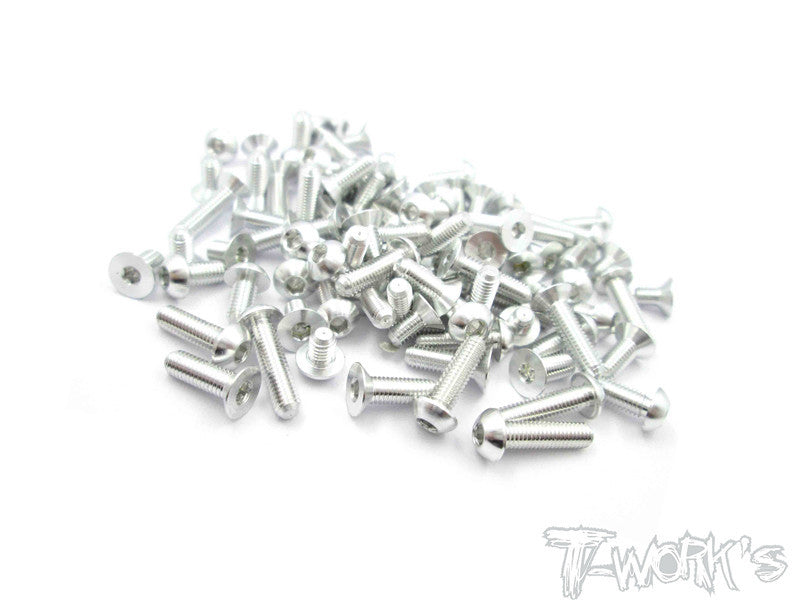 ASS-SP1-S 7075-T6 Silver Screw set 59pcs.For Speed passion SP-1