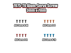 ASS-Servo-B    7075-T6 Alum. Servo Screw 3x7mm   ( 4 colors )  4pcs.