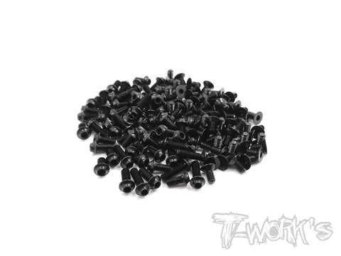 ASSU-MTC1 7075-T6 Black Screw set(UFO Head) 106pcs.(For Mugen MTC1)