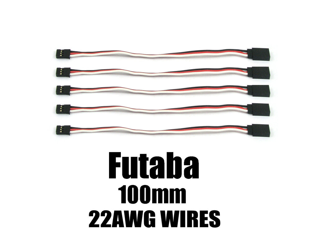 EA-003-5 Futaba Extension with 22 AWG heavy wires 100mm 5pcs.