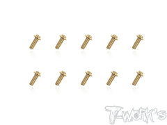 GSS-U M3 Gold Plated Hex. Socket UFO Head Screw ( Class  12.9 )