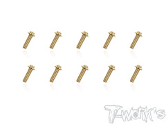 GSS-U M3 Gold Plated Hex. Socket UFO Head Screw ( Class  12.9 )