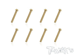 GSS-U M3 Gold Plated Hex. Socket UFO Head Screw ( Class  12.9 )