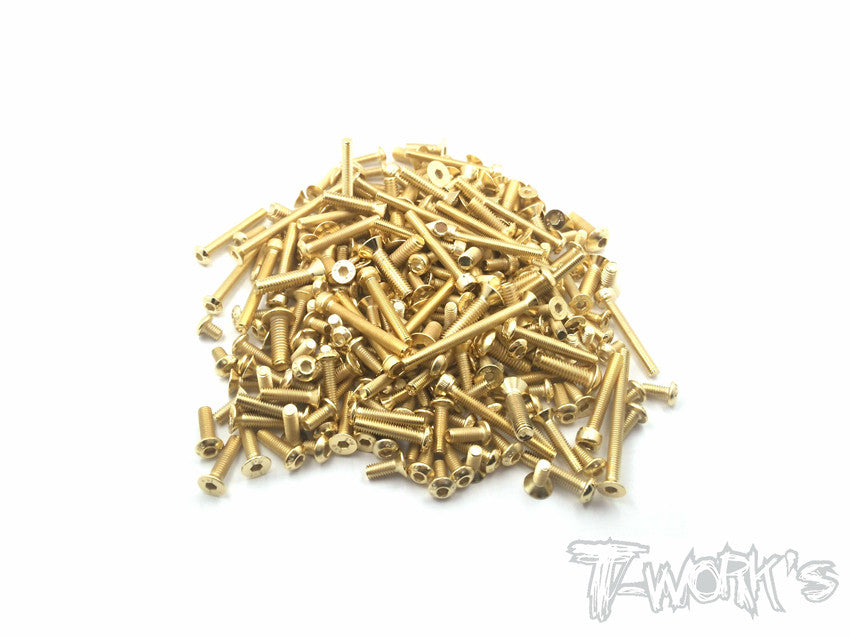 GSS-B74.1 Gold Plated Steel Screw Set 153pcs. ( For Team Associated RC10 B74.1 )