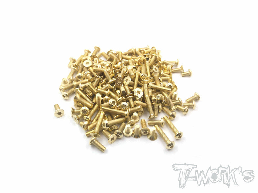 GSS-YR10  Gold Plated Steel Screw Set 69pcs.(For Yokomo YR-10)