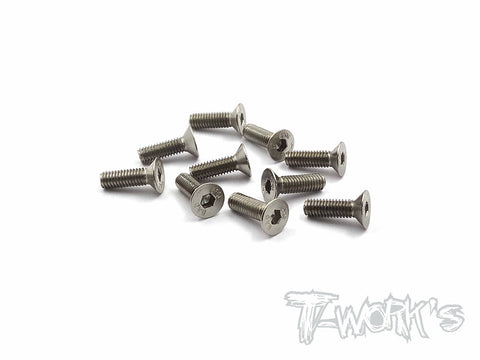 NSS-310C 3mmx10mm Nickel Plated Hex. Countersink Screw（10pcs.）