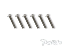 NSS-LU M3 Nickel Plated Steel UFO Head Left Thread Screw ( 6pcs.)