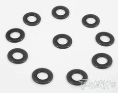 TA-006 Anodized Aluminum 3mm Bore Washers 0.5mm (10 pcs)