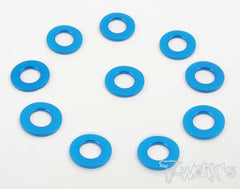 TA-006 Anodized Aluminum 3mm Bore Washers 0.5mm (10 pcs)