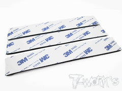 TA-076 Black Adhesive Velcro Tape 25mm x 150mm (3pcs.)