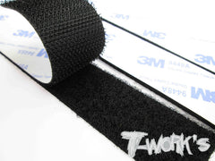 TA-076 Black Adhesive Velcro Tape 25mm x 150mm (3pcs.)