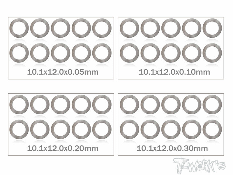 TA-095-10 10mm Shim Washer Set ( 0.05,0.1,0.2,0.3mm each 10pcs. )