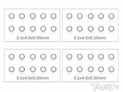 TA-095-3 3mm Shim Washer Set ( 0.05,0.1,0.2,0.3mm each 10pcs. )