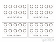 TA-095-6 6mm Shim Washer Set ( 0.05,0.1,0.2,0.3mm each 10pcs. )