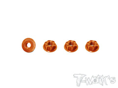 TA-126 7075-T6 Light Weight Low Profile Serrated M4 Wheel Nuts (4pcs)