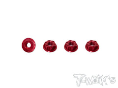 TA-126 7075-T6 Light Weight Low Profile Serrated M4 Wheel Nuts (4pcs)