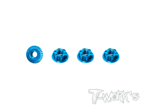TA-126 7075-T6 Light Weight Low Profile Serrated M4 Wheel Nuts (4pcs)
