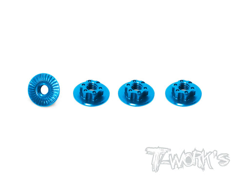 TA-127 7075-T6 Light Weight large-contact Low Profile Serrated M4 Wheel Nuts (4pcs)