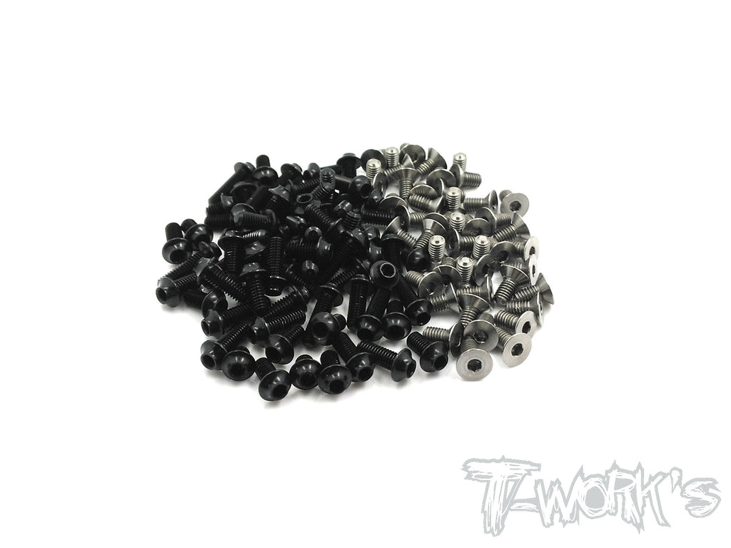 TASSU-T4'21 64 Titanium &7075-T6(UFO Head) Black Screw set