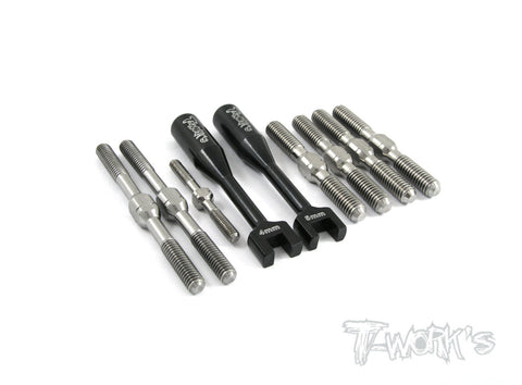 TB-009 Team Associated RC8B & RC8E Titanium Turnbuckle Set