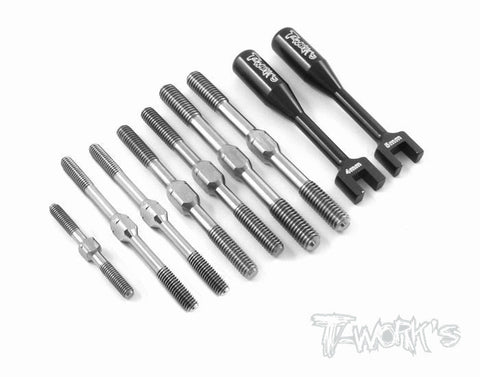TB-024 Xray XB808/XB808E Titanium Turnbuckle Set