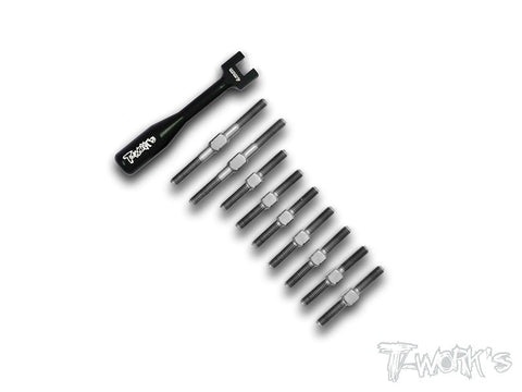 TB-067 Xray T4'15 /T4'16 /T4'17/T4'18/T4'19 64 Titanium Turnbuckle Set