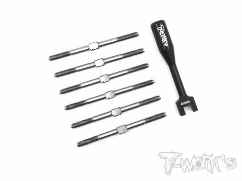 TB-112   64 Titanium Turnbuckle Set For Team Associated RC10 B6/B6D/B6.1/B6.2/B6.2D