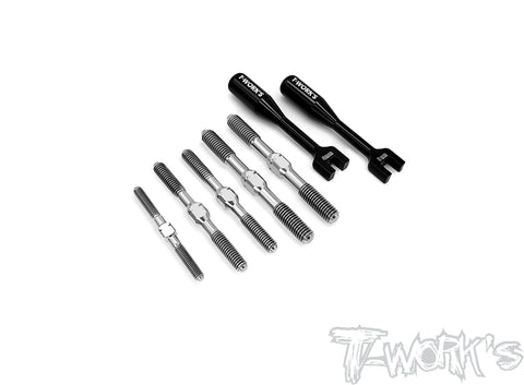 TB-259   64 Titanium Turnbuckle Set ( For Xray XB8 2022 / XB8 2023 / XB8 2024/XB8'25)