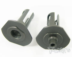TE-034 Hard Coated Aluminium Diff Joint Set (For TAMIYA FF03)