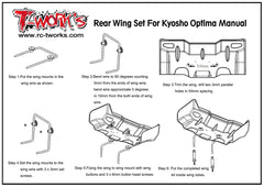 TE-137 Rear Wing Set For Kyosho Optima
