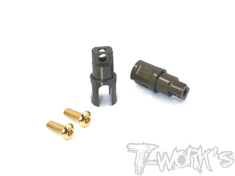 TE-163-BD9 7075-T6 Hard Coated Alum.  Front Spool Cups( For Yokomo BD9)