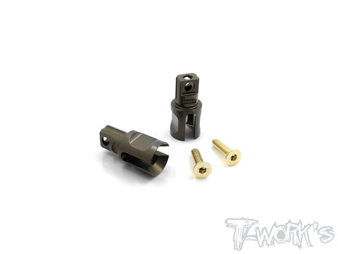 TE-163-M 7075-T6 Hard Coated Alum.  Front Spool Cups( For Mugen MTC1 )