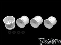 TE-238-A 12mm Truck Wheel White ( Team Associated T4.3, T5M and T6.1 & Tekno ET410 & Yokomo YZ-2T F&R ) 4/8pcs.