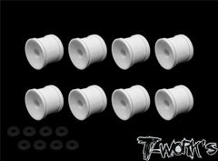 TE-238-A 12mm Truck Wheel White ( Team Associated T4.3, T5M and T6.1 & Tekno ET410 & Yokomo YZ-2T F&R ) 4/8pcs.