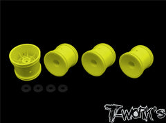 TE-238-A 12mm Truck Wheel White ( Team Associated T4.3, T5M and T6.1 & Tekno ET410 & Yokomo YZ-2T F&R ) 4/8pcs.