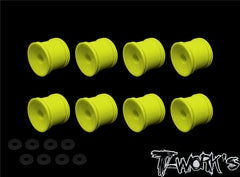 TE-238-A 12mm Truck Wheel White ( Team Associated T4.3, T5M and T6.1 & Tekno ET410 & Yokomo YZ-2T F&R ) 4/8pcs.